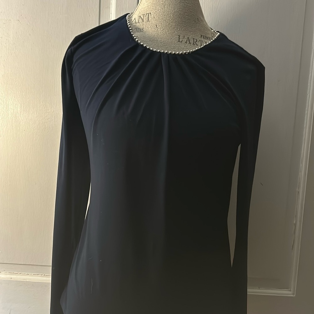 Premise Studio women’s small beaded navy top